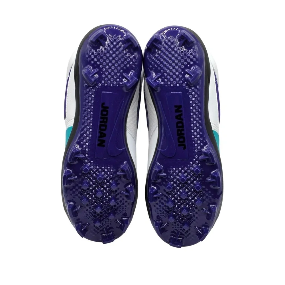 Jordan Stadium 90 Low MCS Baseball Cleats Mens 9 White Purple Grape HQ0211-105